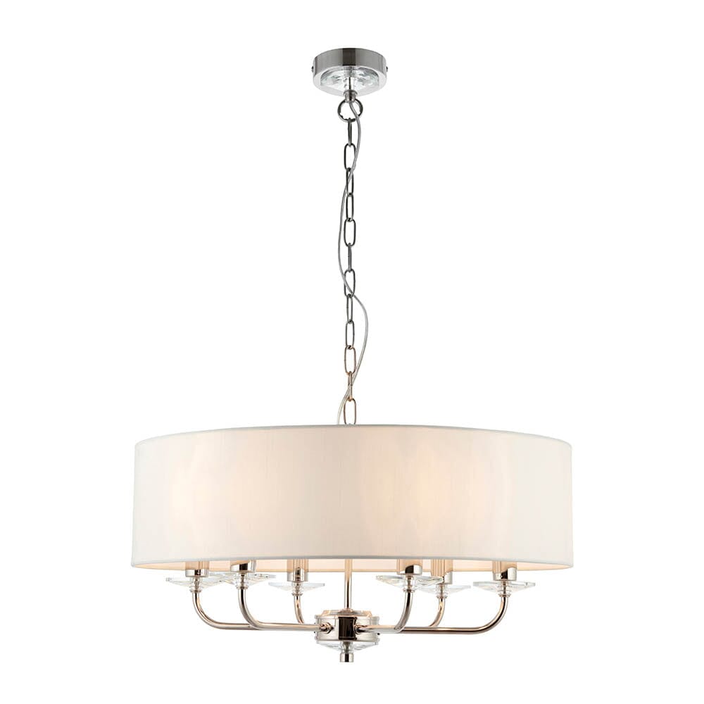 Cindy Silver 6 Light Pendant Ceiling Light Lighting