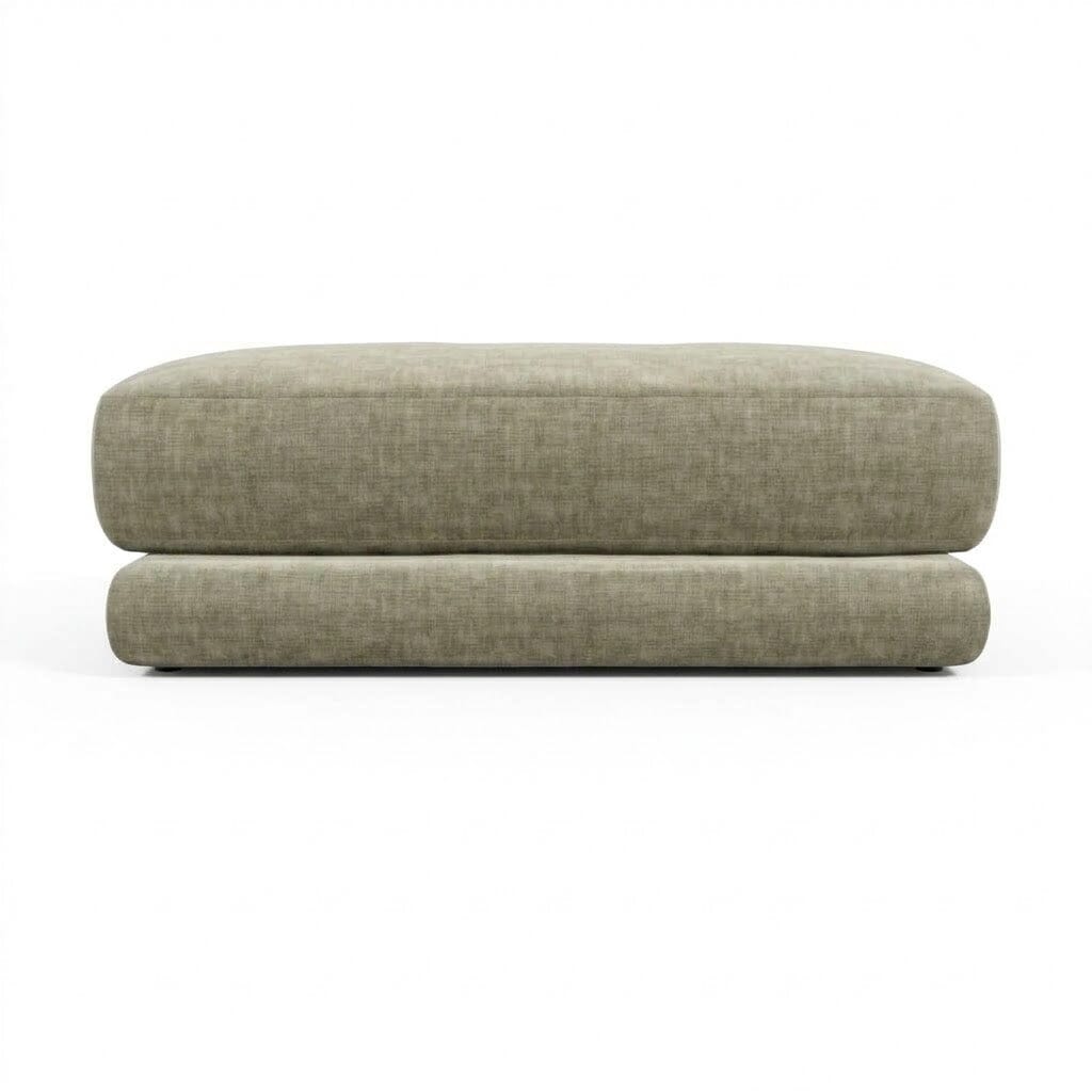 Cleo Luxe Chenille Oyster Sofa Range Sofa Footstool