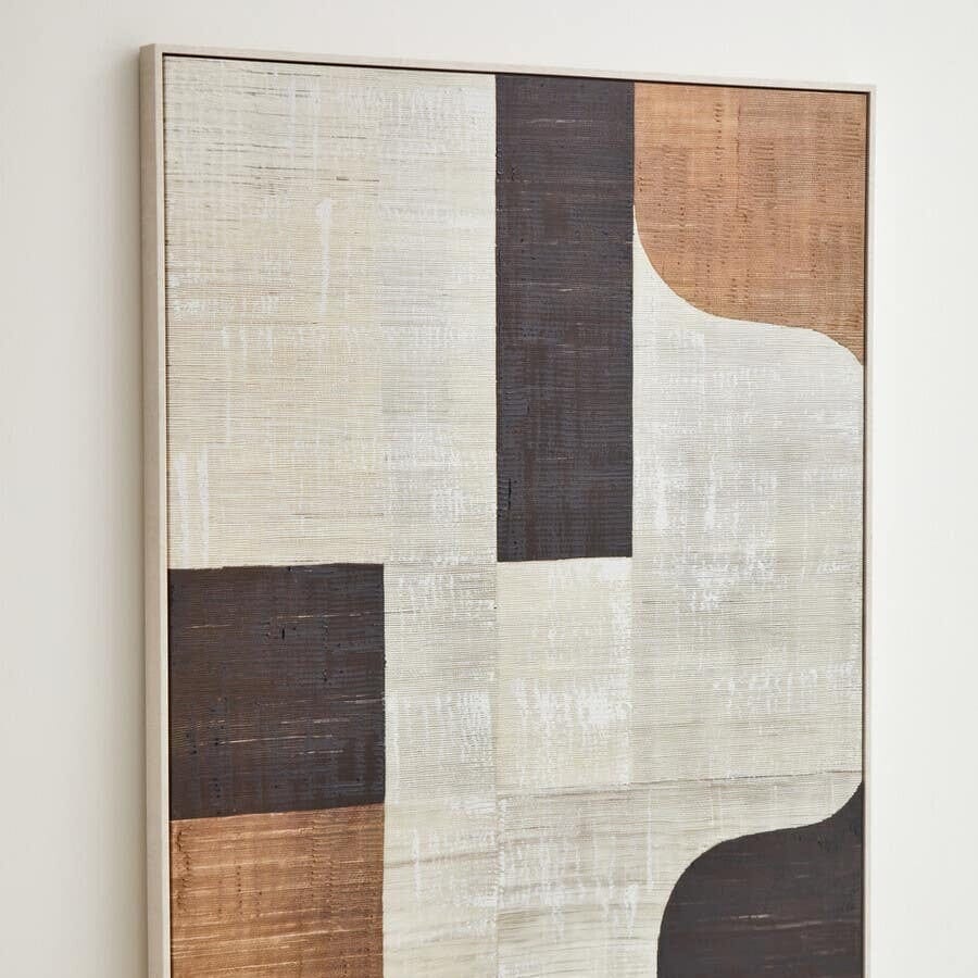 Compti Neutral Textured Canvas Wall Art Accessories
