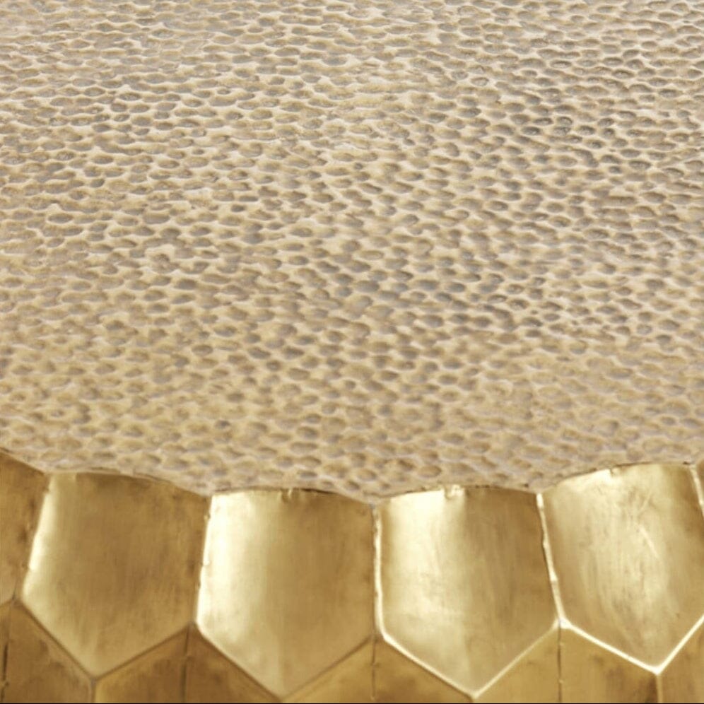Cora Antique Gold Round Coffee Table Furniture