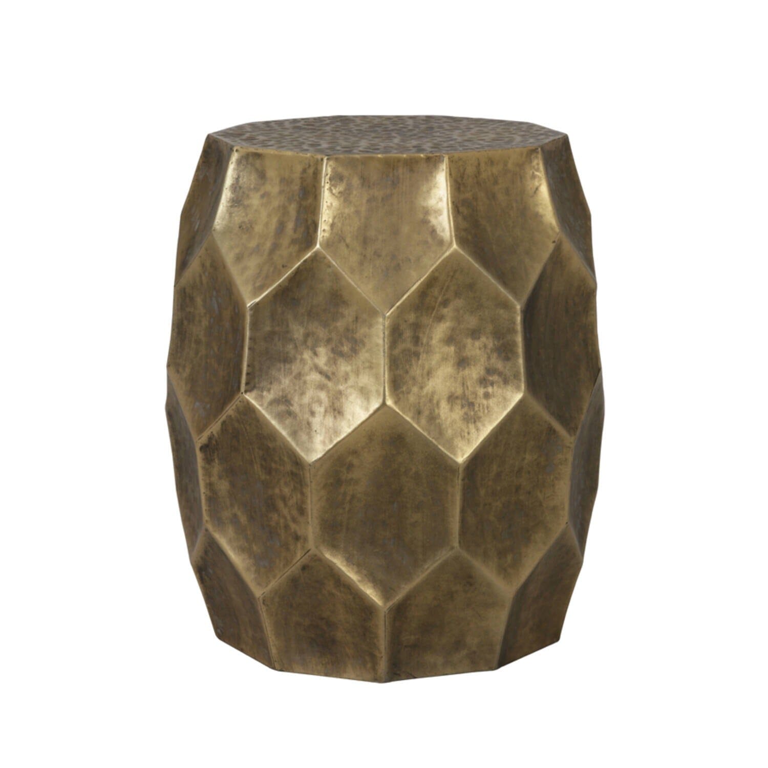 Cora Antique Gold Round Side Table Furniture
