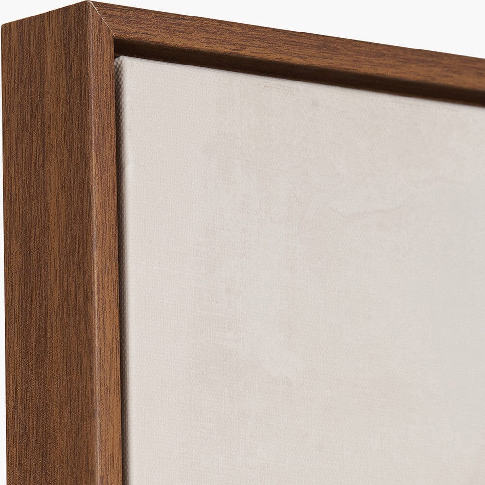 Cosima Monochrome Abstract Square Canvas Wall Art with Oak Effect Frame Accessories