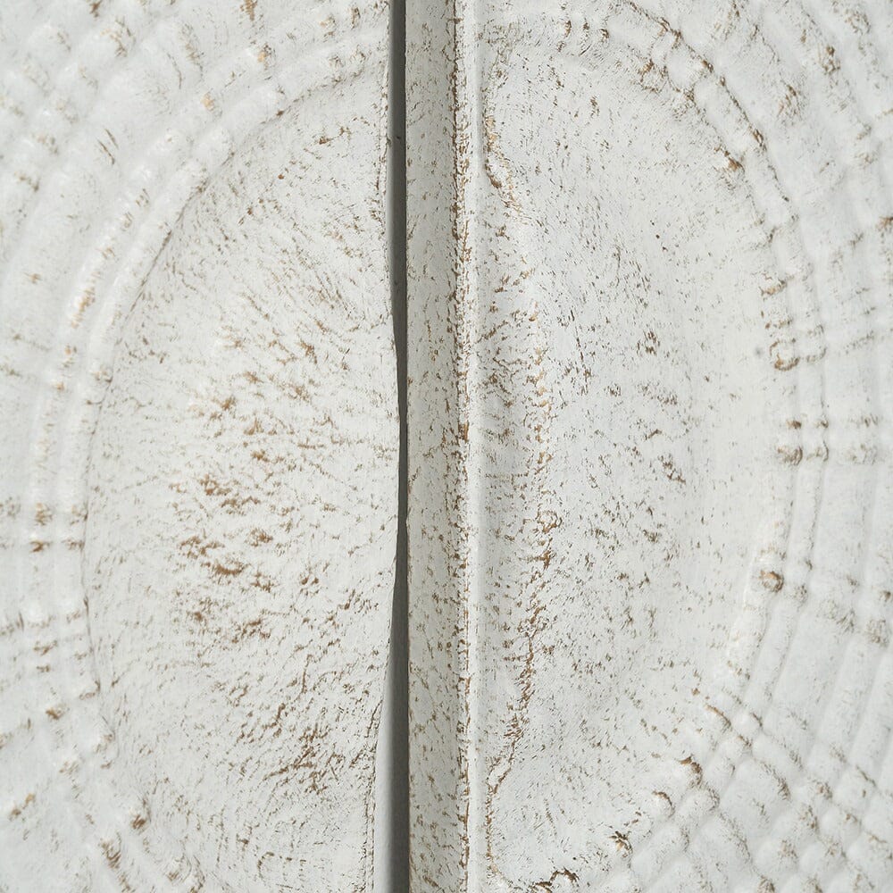 Cove White Metal Sunburst Circle Wall Art - Set of 2 Accessories