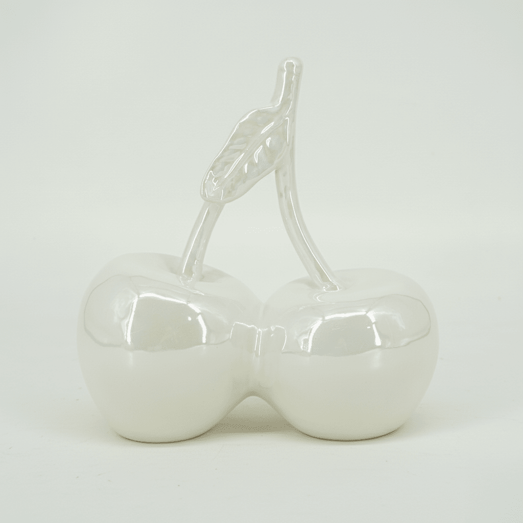Cream Pearlescent Decorative Cherry Ornament Accessories