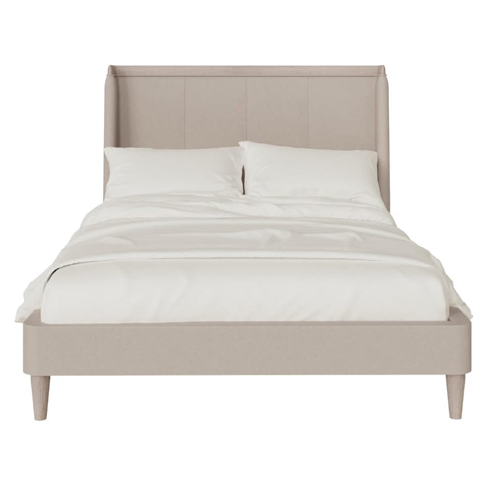 Dahlia Mushroom & Lightwash Wood Veneer Bed Beds and Headboards