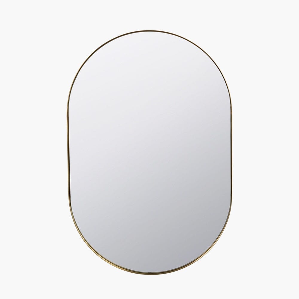 Dakota Gold Metal Oval Wall Mirror Accessories