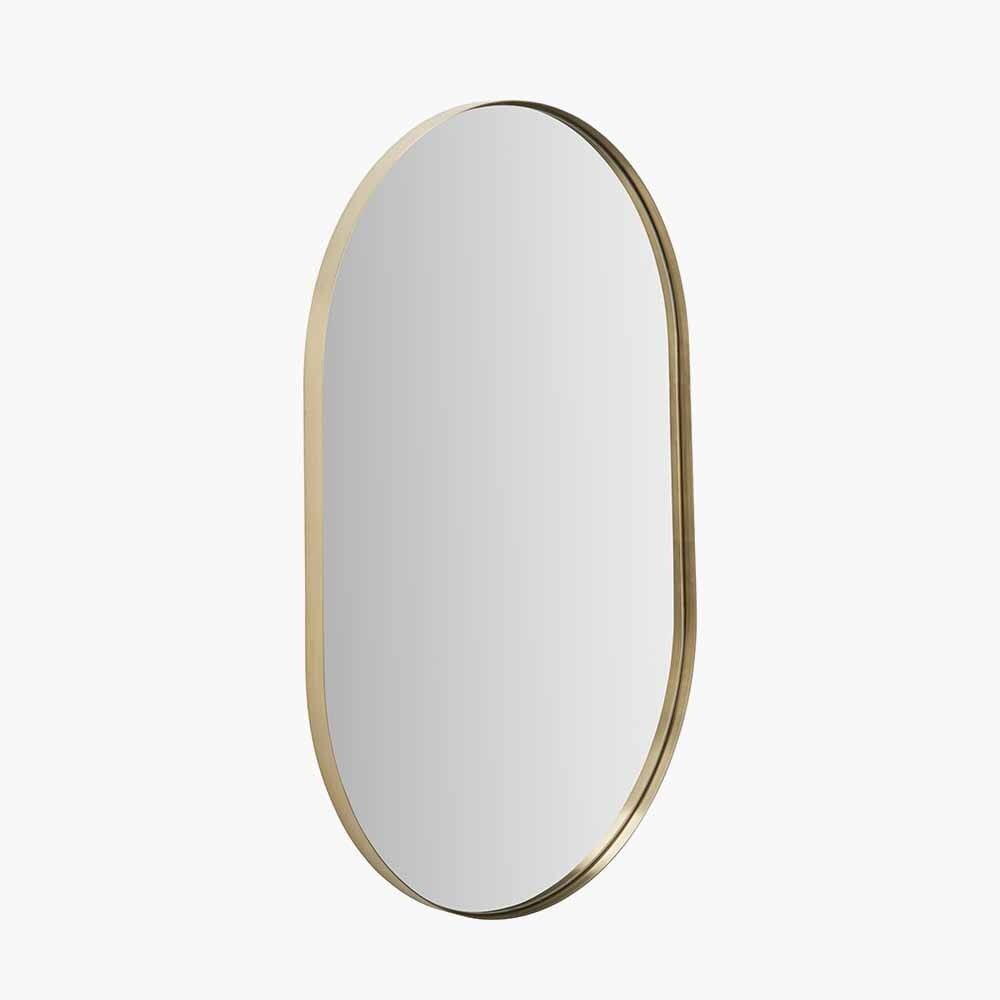 Dakota Gold Metal Oval Wall Mirror Accessories