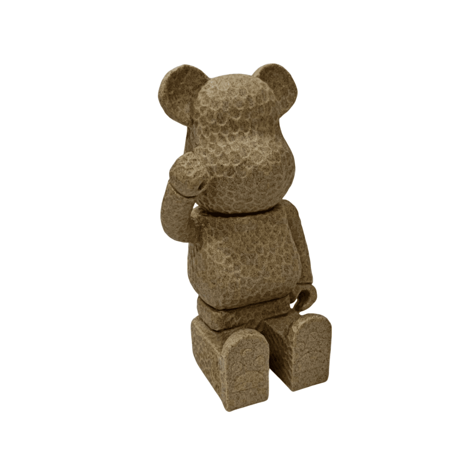 Decorative Stone Effect Sitting Bear Ornament Accessories