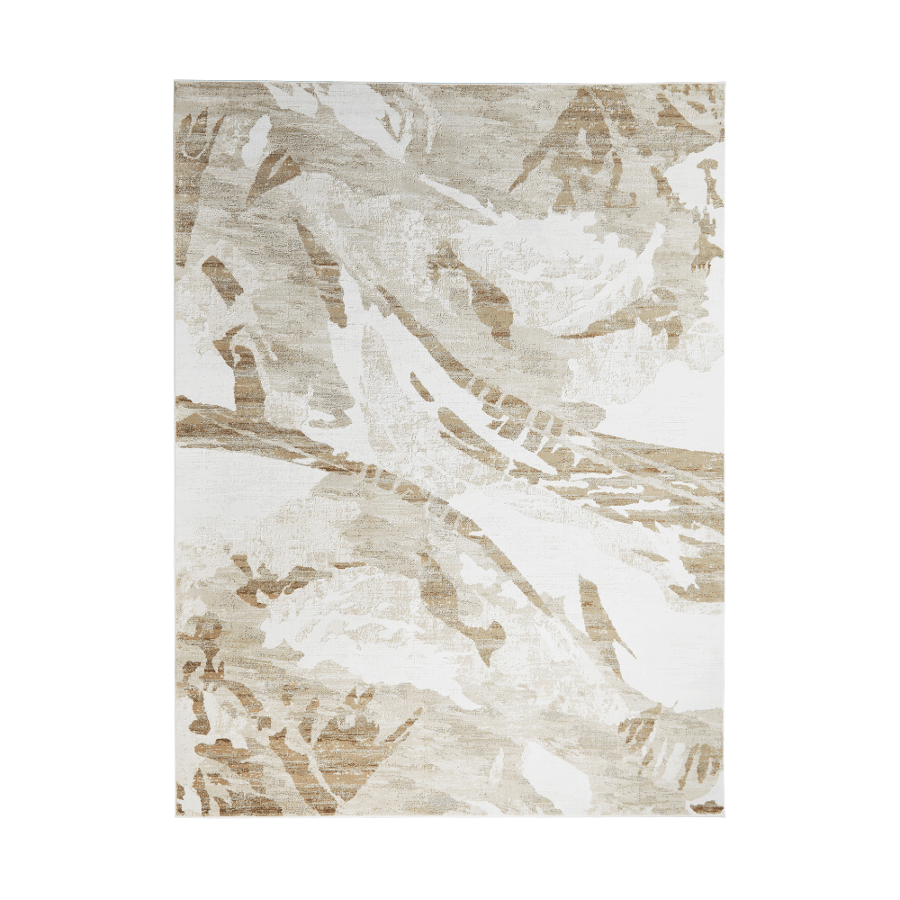 Dune Luxury Cream & Taupe Abstract Print Rug Textiles