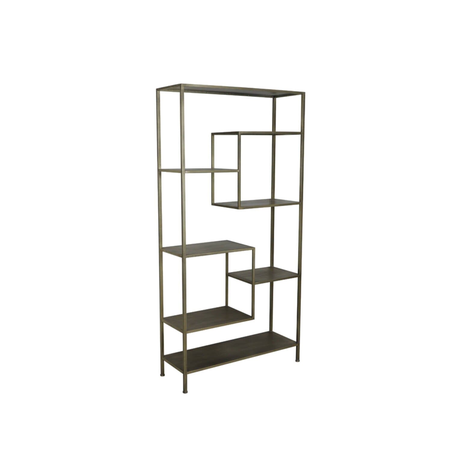 Efilia Antique Gold Shelving Unit Furniture