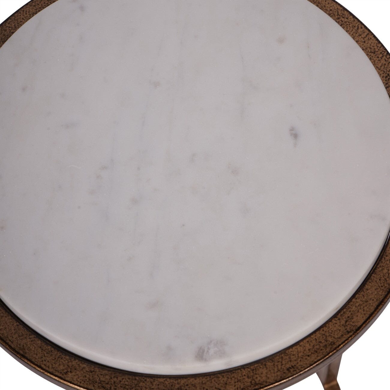 Eira Bronze Side Table with Marble Top Furniture