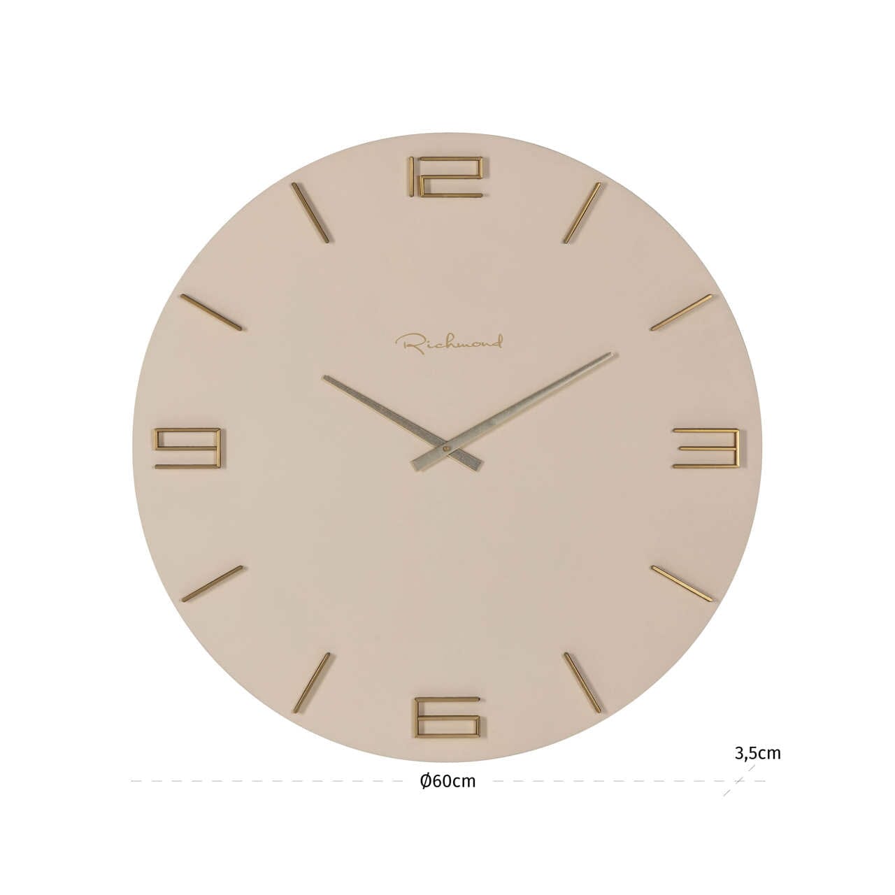 Eliana Cream & Gold Wall Clock Accessories