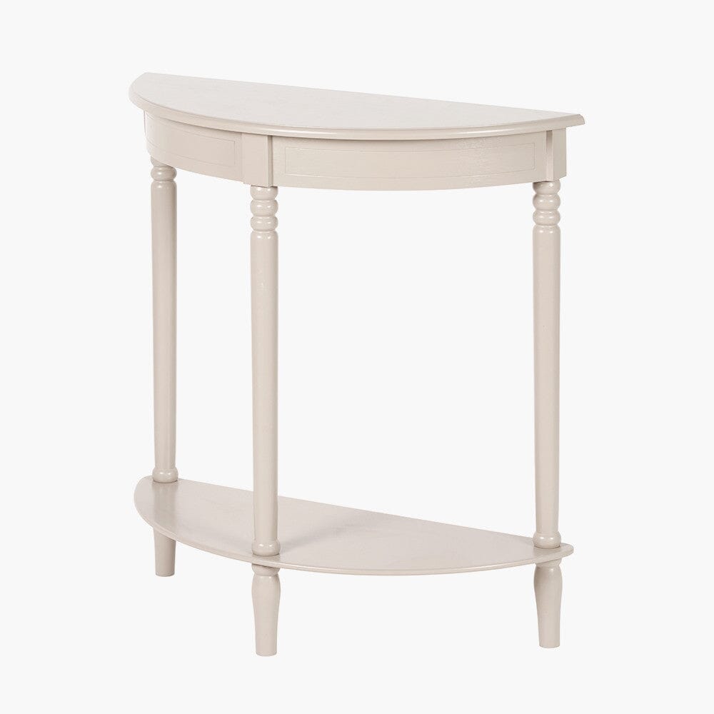 Elizabeth Cream Half Moon Pine Console Table Furniture