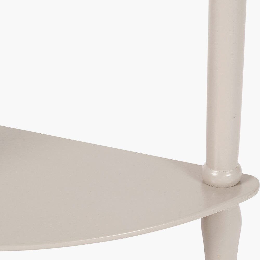 Elizabeth Cream Half Moon Pine Console Table Furniture