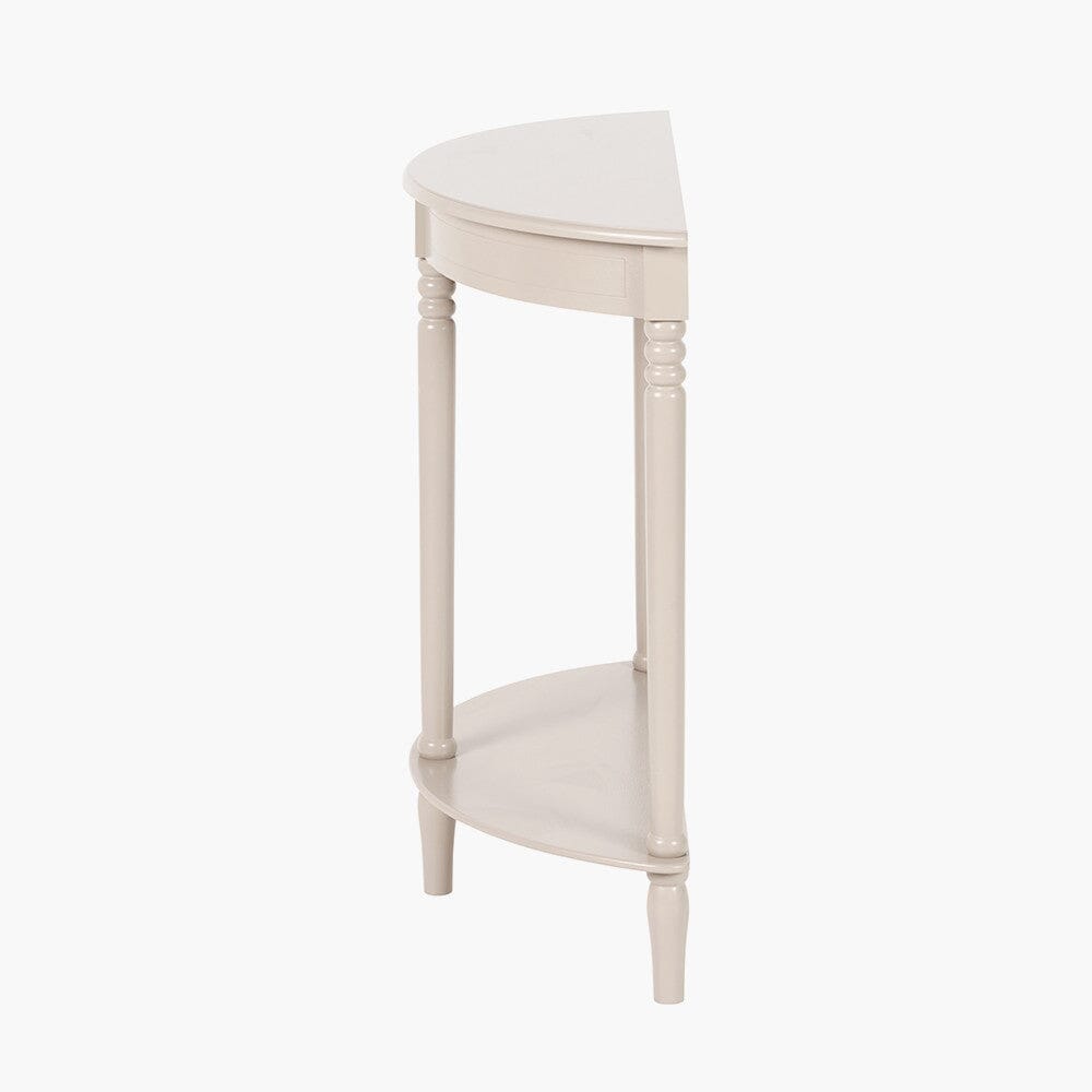 Elizabeth Cream Half Moon Pine Console Table Furniture