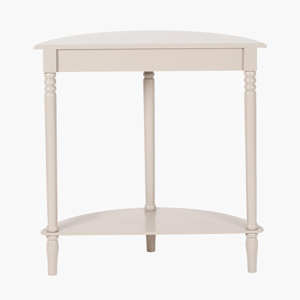 Elizabeth Cream Half Moon Pine Console Table Furniture