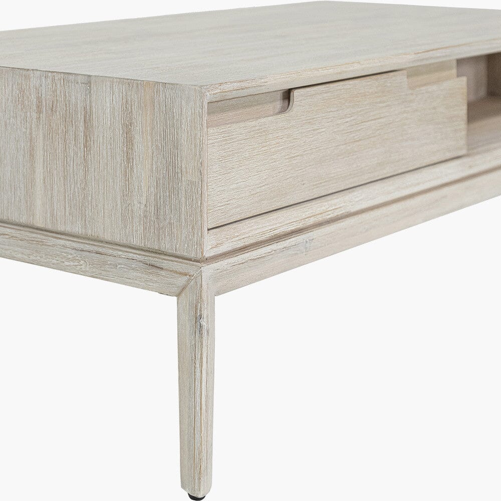 Ellen Whitewash Coffee Table Furniture