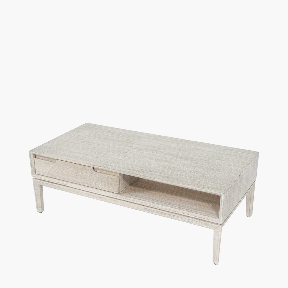 Ellen Whitewash Coffee Table Furniture