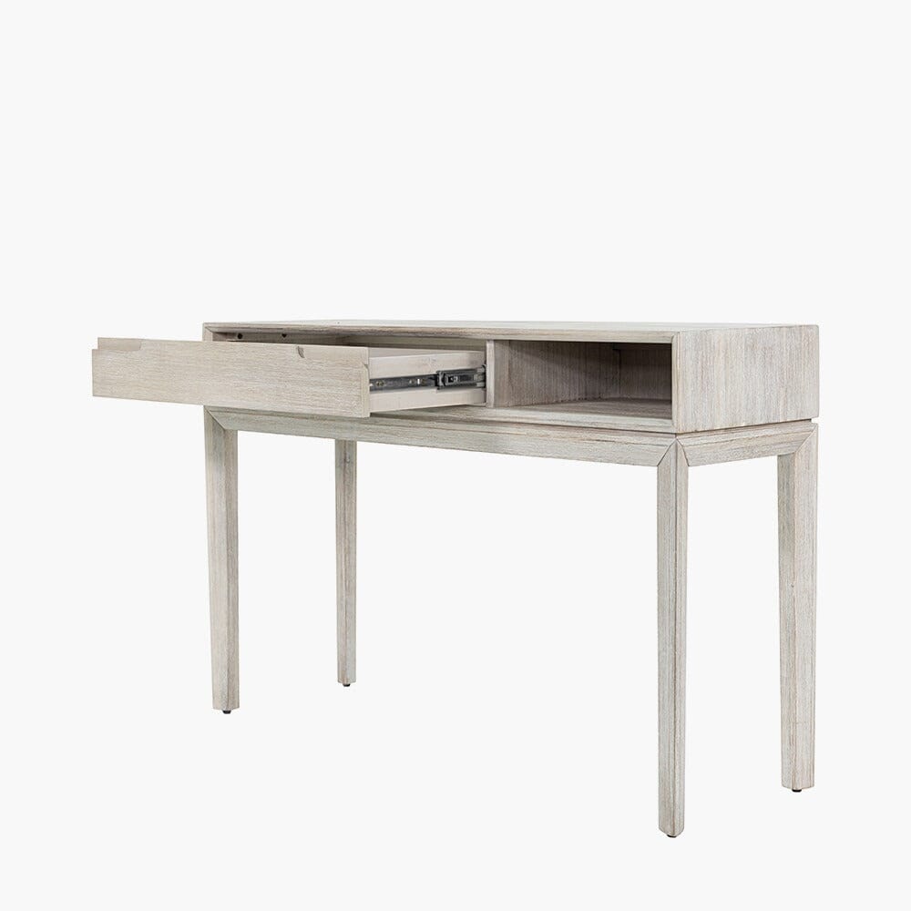Ellen Whitewash Console Table Furniture