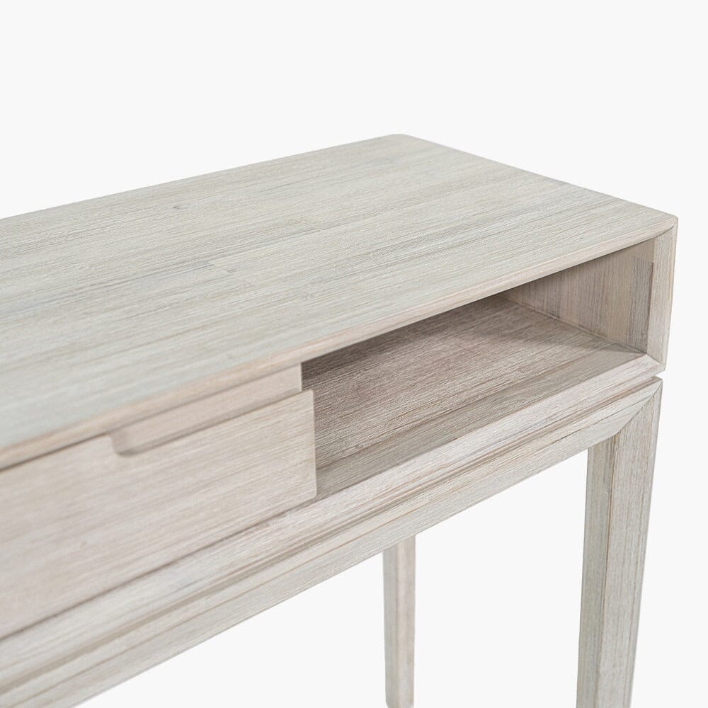 Ellen Whitewash Console Table Furniture