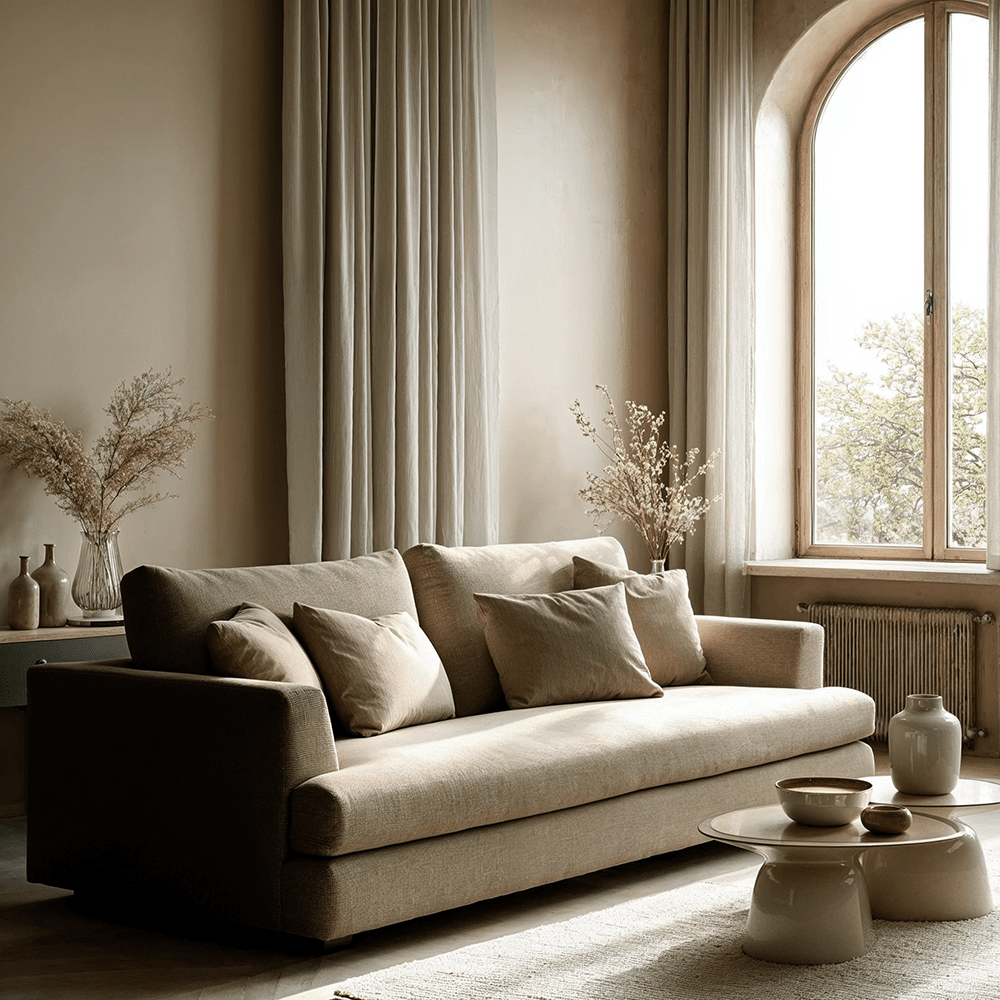 Elsa Taupe 3 Seater Sofa Sofa