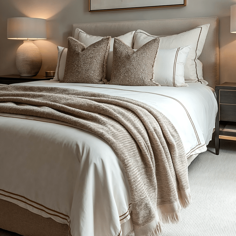 Elyna Mink Soft Chenille Tasselled Throw Textiles