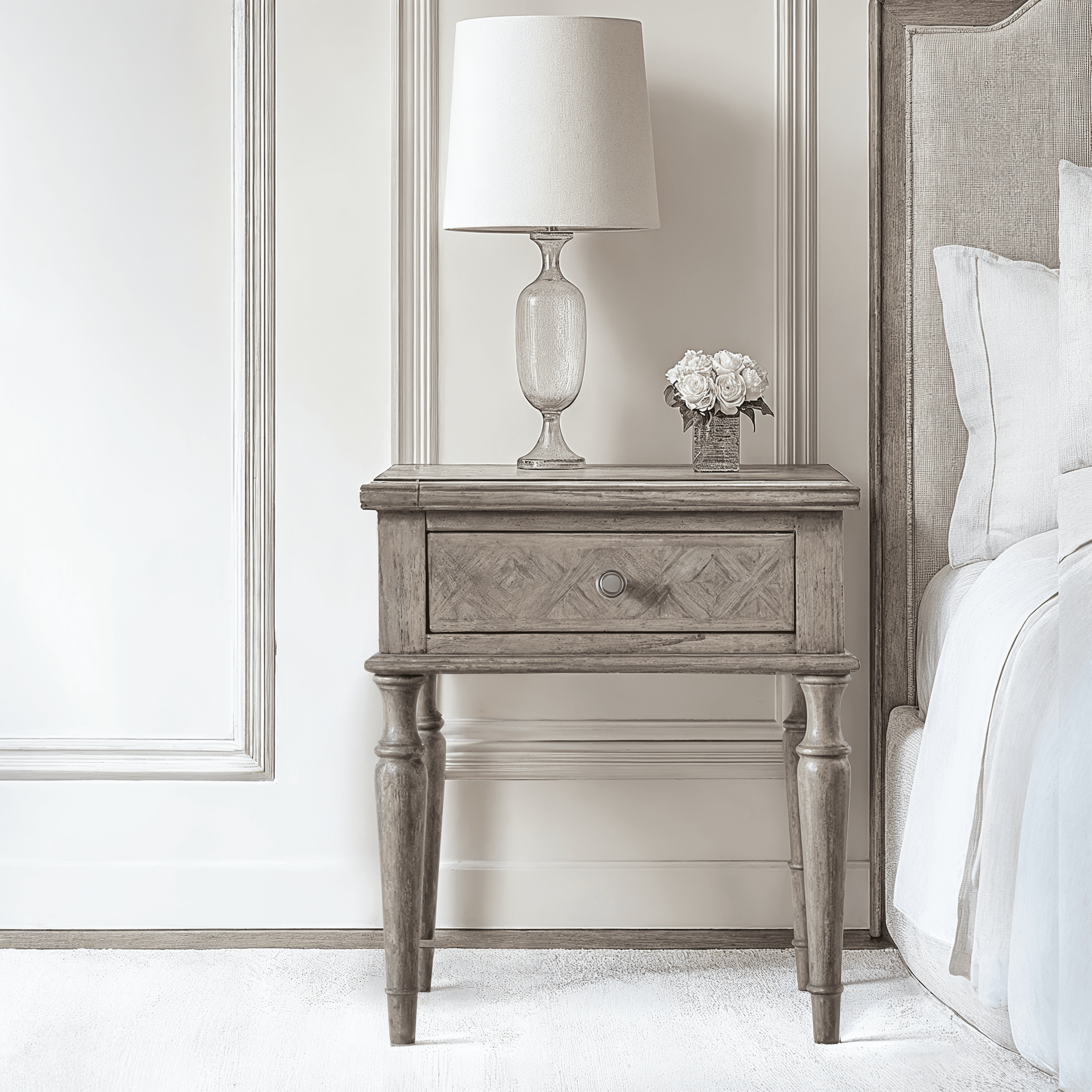 Elysium Natural Wood 1 Drawer Bedside Table Furniture