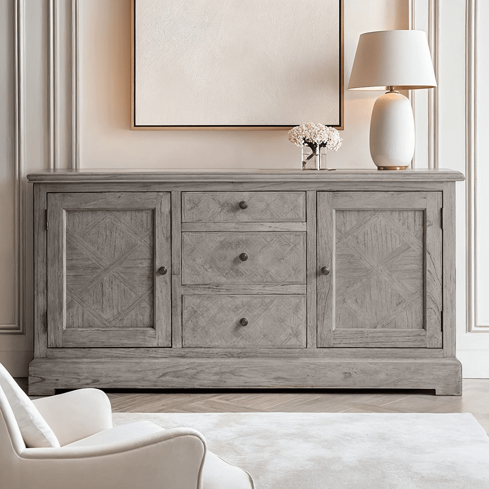 Elysium Natural Wood 2 Door 3 Drawer Sideboard Furniture