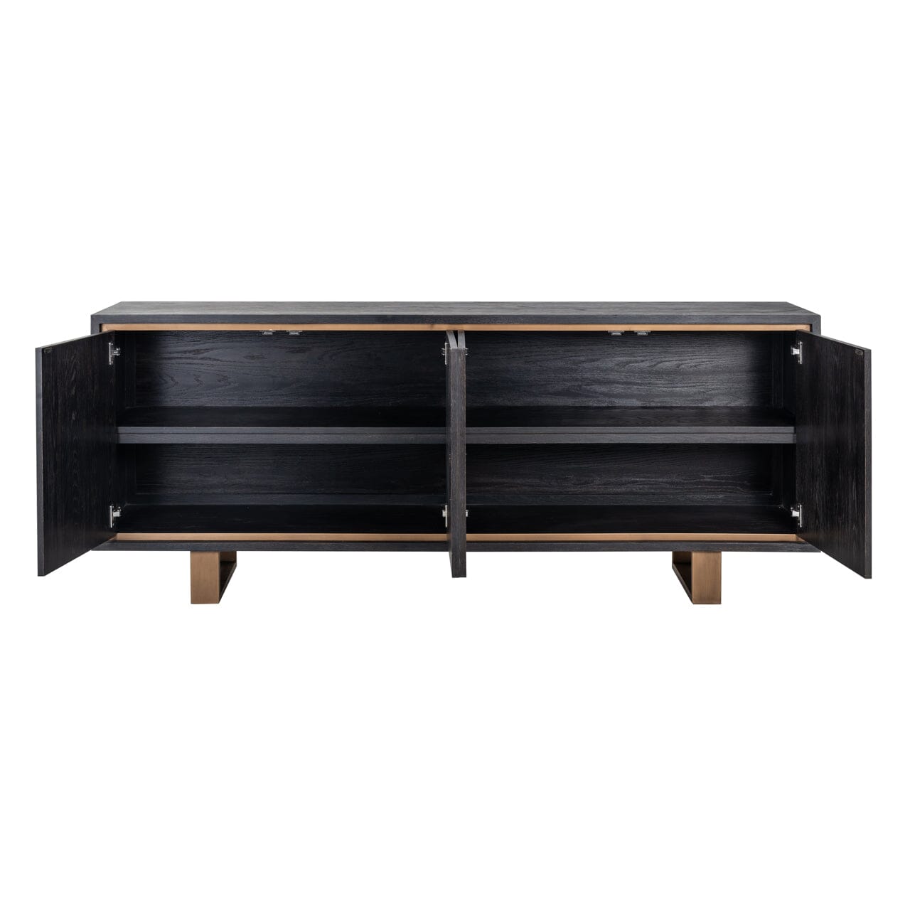 Emerisse Black Sideboard with Brass Handles Furniture