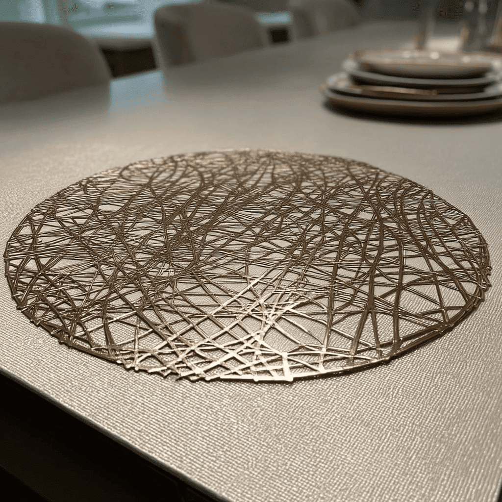 Emily Gold Round Placemats - Set of 4