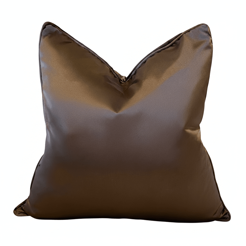 Empire Espresso Satin Cushion with Satin Pipe - 50x50cm