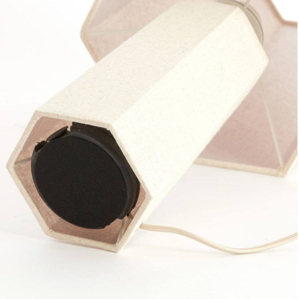 Eurelia Natural Linen Fabric Covered Lamp Lighting