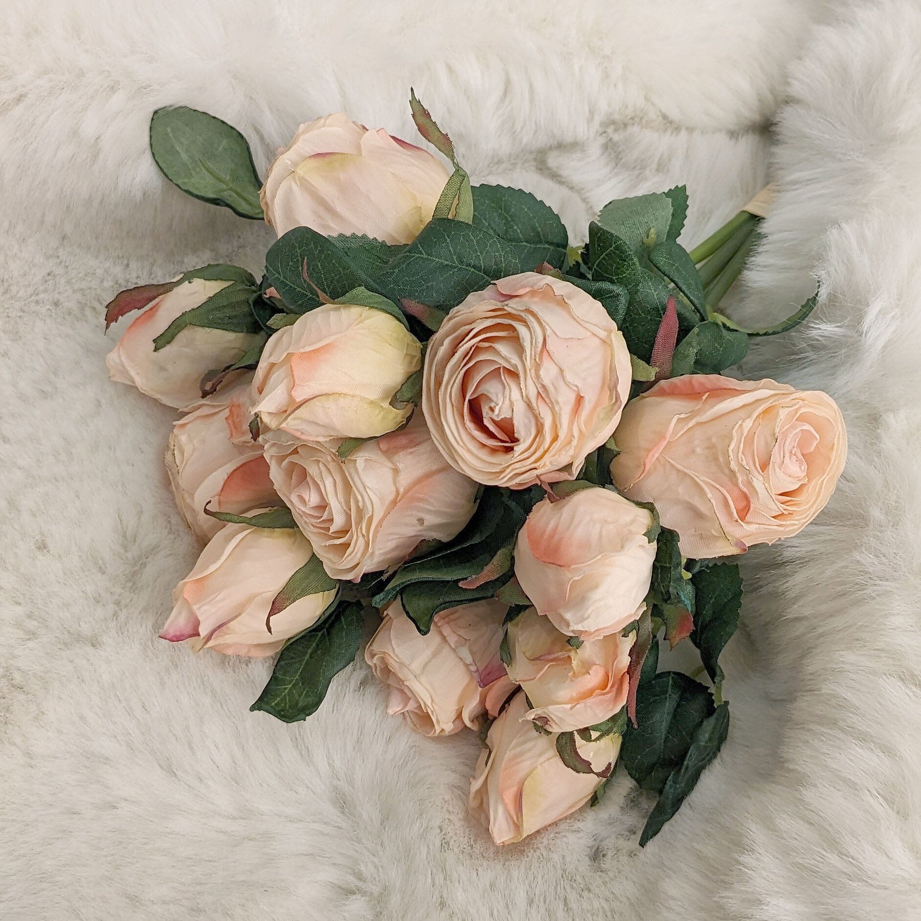 Faux Blush Pink Rose Bunch of Florals Accessories
