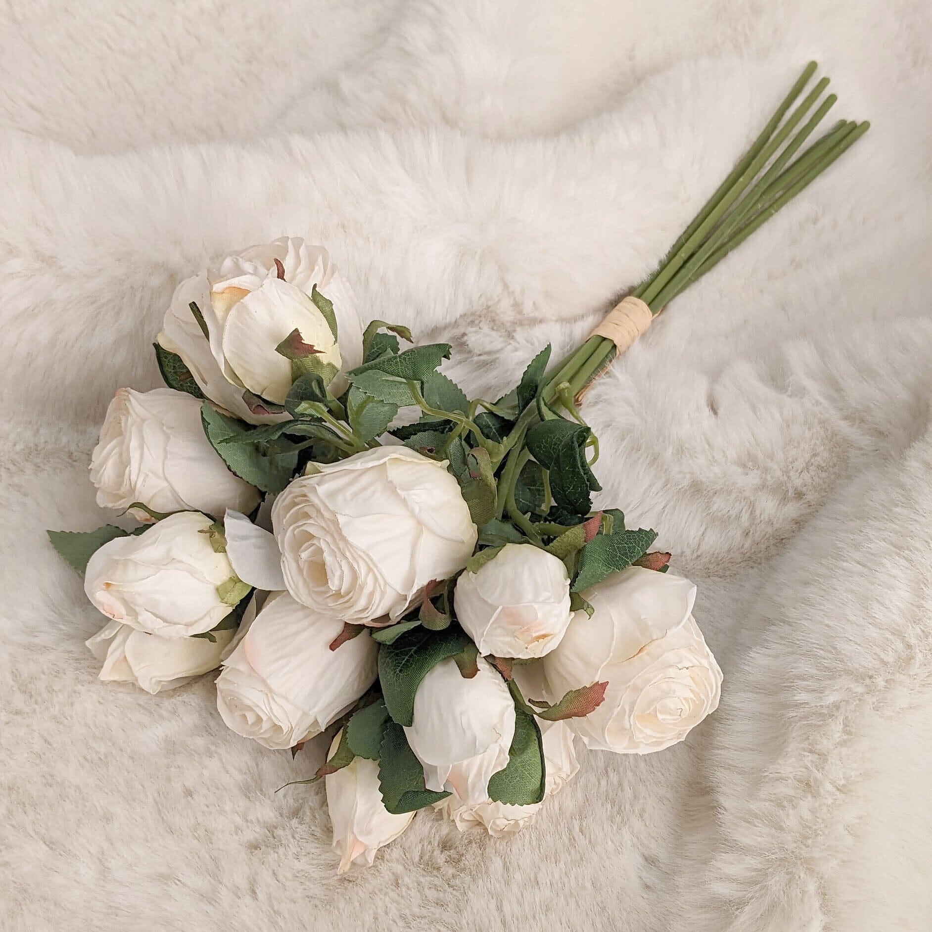 Faux Cream Rose Bunch of Florals Accessories