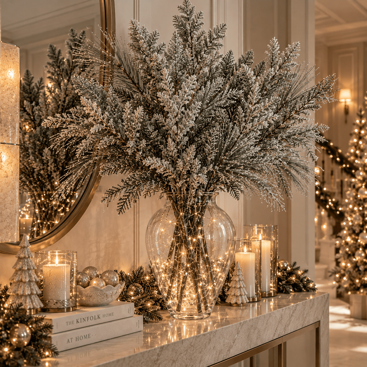 Faux Frosted Fern Single Stem Foliage Accessories