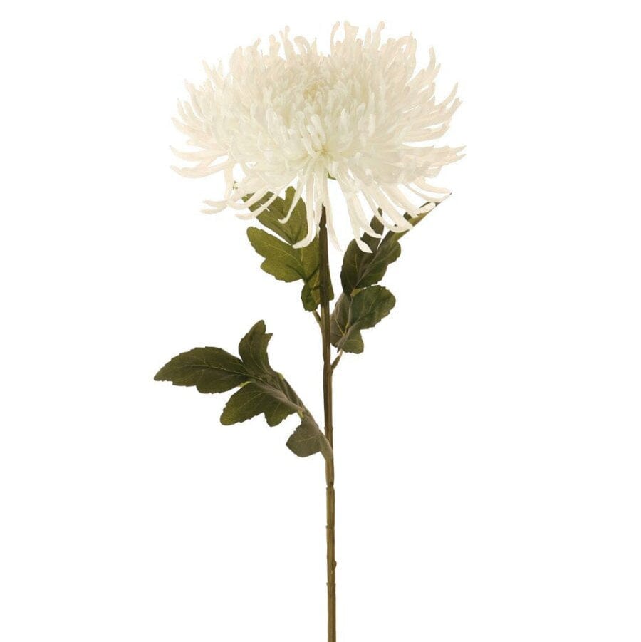Faux White Chrysanthemum Single Stem Flower Accessories