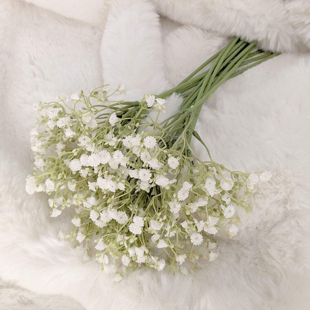 Faux White Gypsophila Bunch of Flowers Accessories
