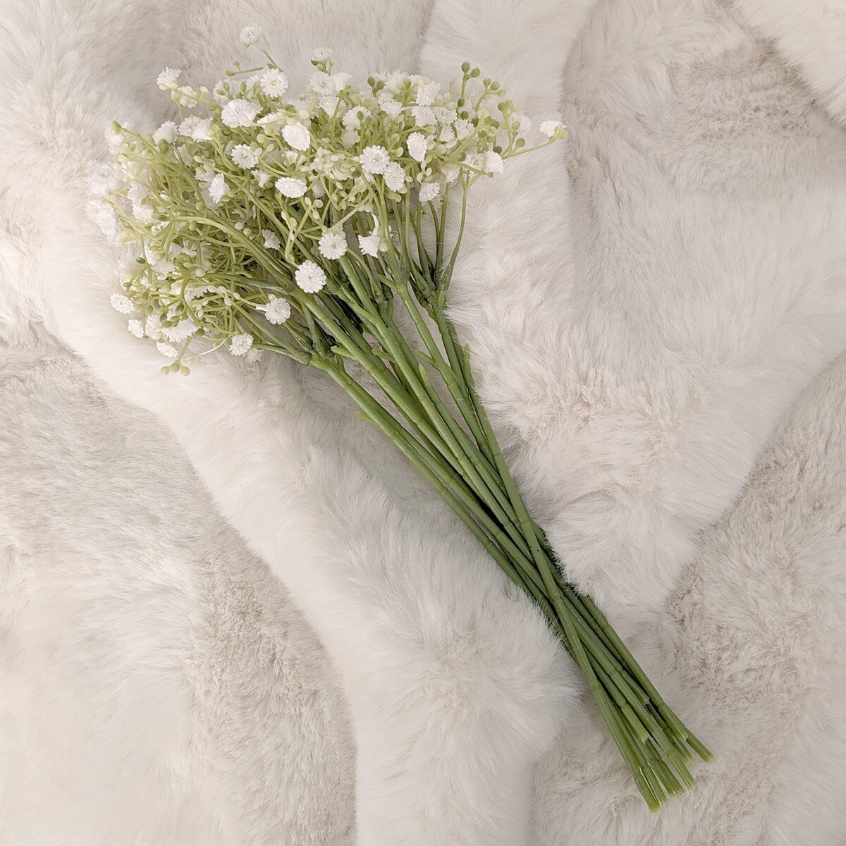 Faux White Gypsophila Bunch of Flowers Accessories
