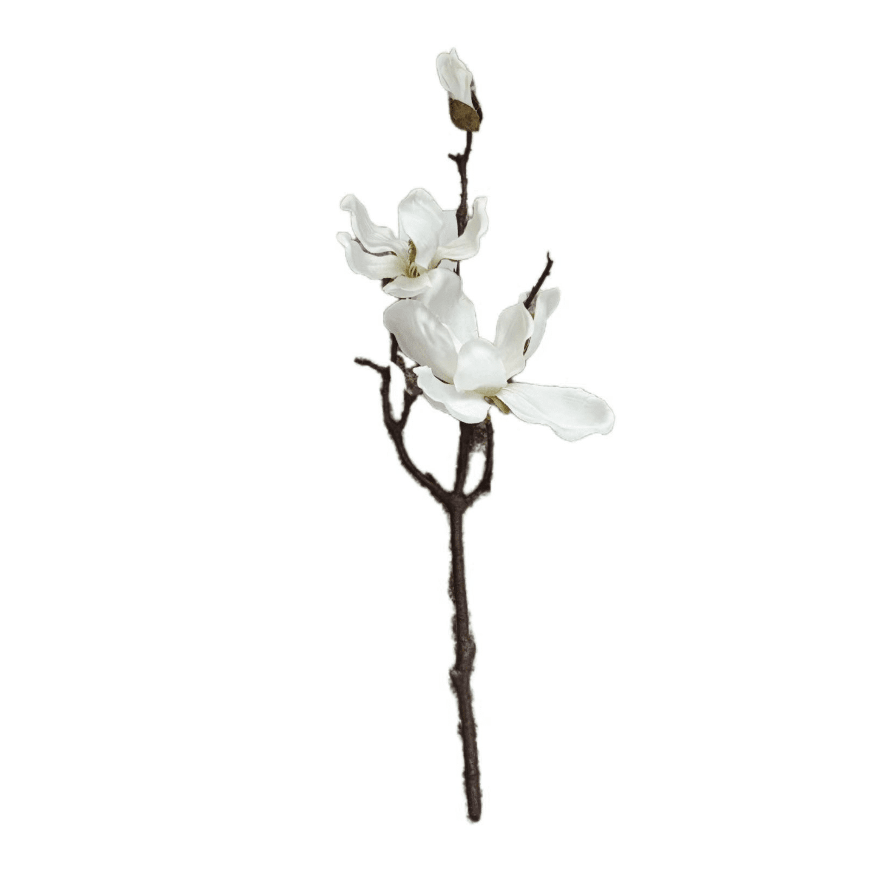Faux White Magnolia Single Stem Floral Accessories