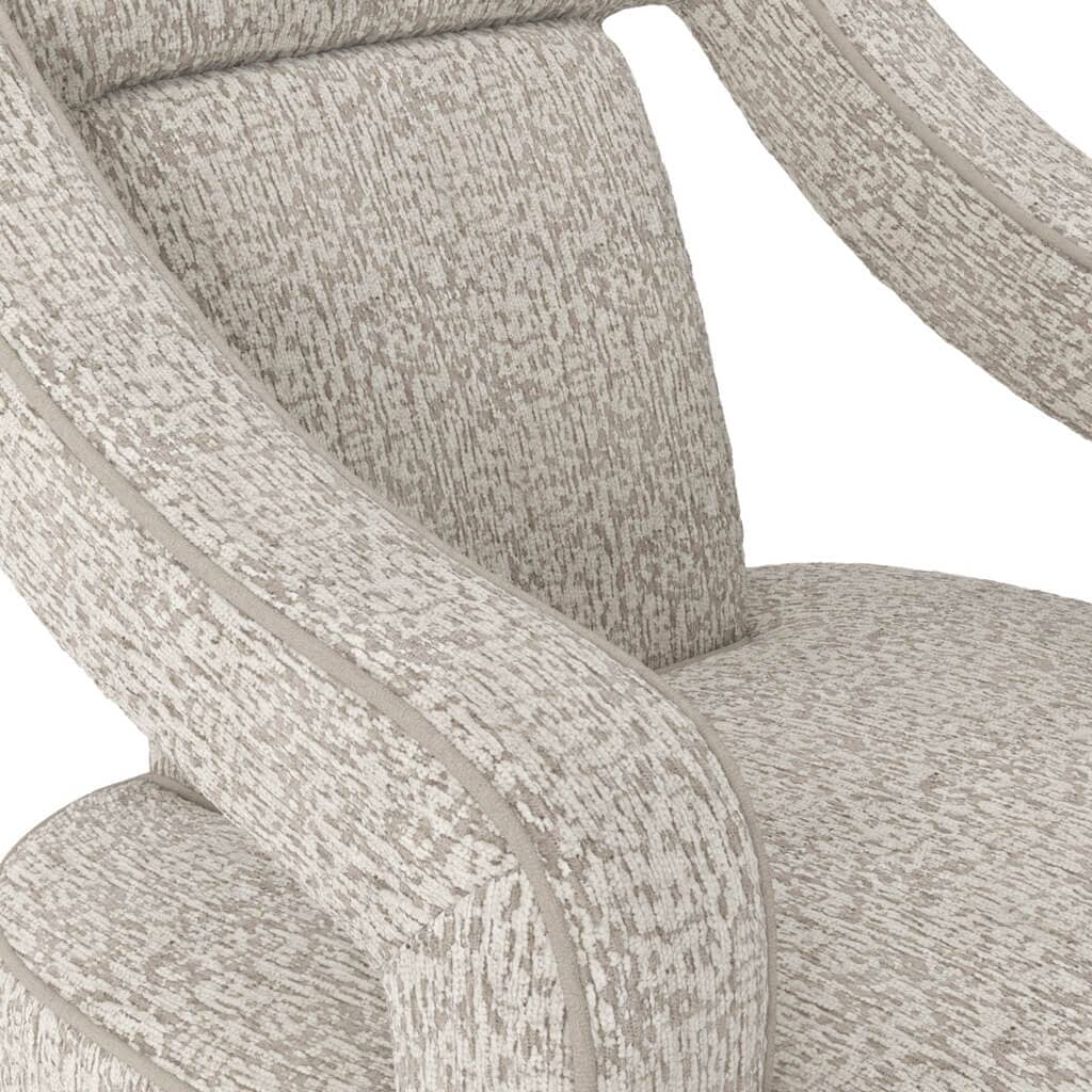 Faye Beige Patterned Accent Chair with Black legs Furniture