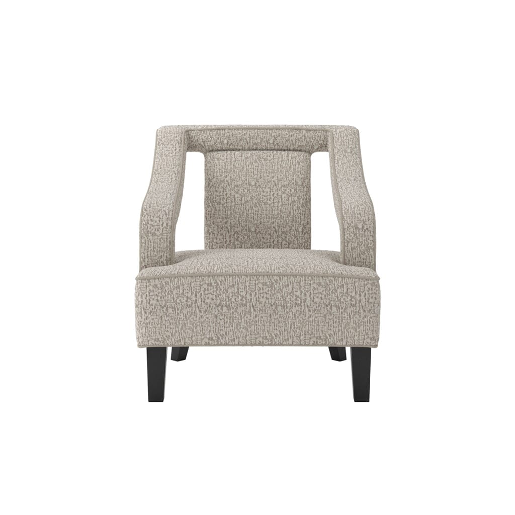 Faye Beige Patterned Accent Chair with Black legs Furniture