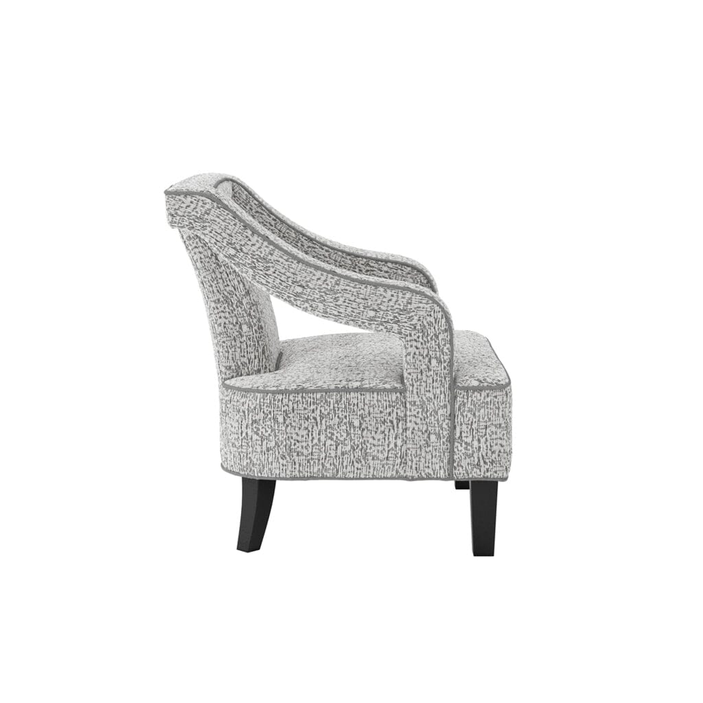 Faye Grey Patterned Accent Chair with Black legs Furniture