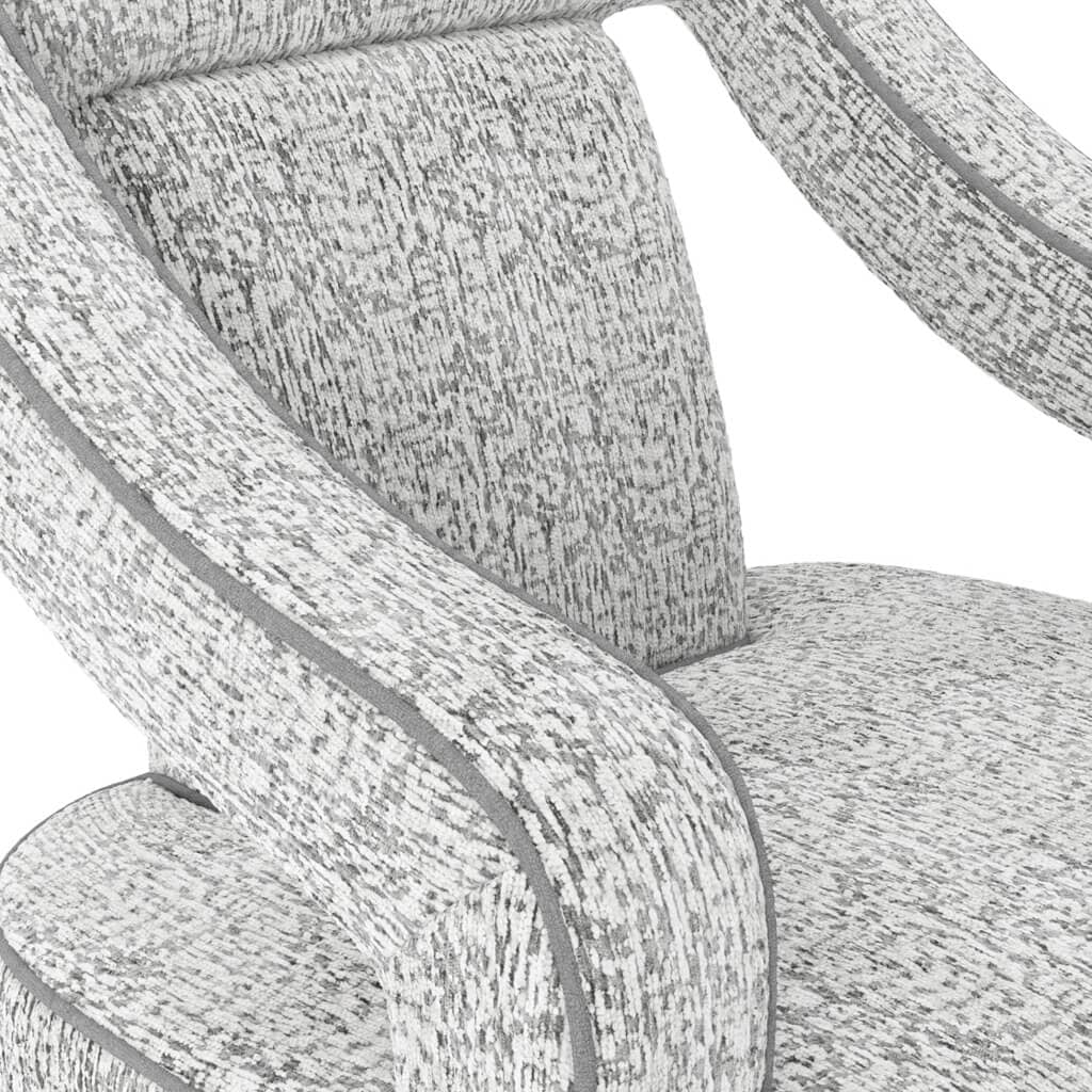 Faye Grey Patterned Accent Chair with Black legs Furniture