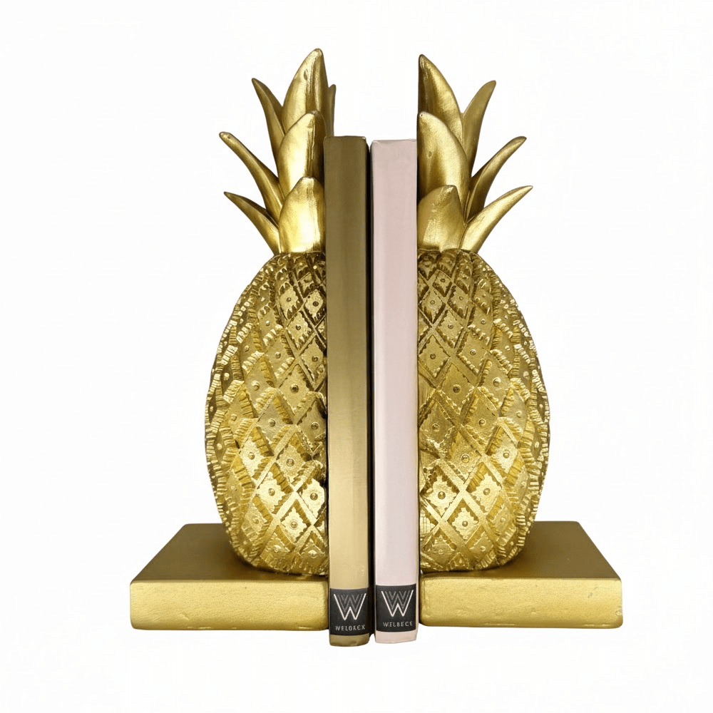 Felicity Decorative Gold Pineapple Bookends Accessories