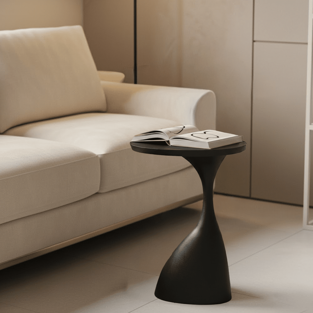 Felima Matt Black Side Table Furniture