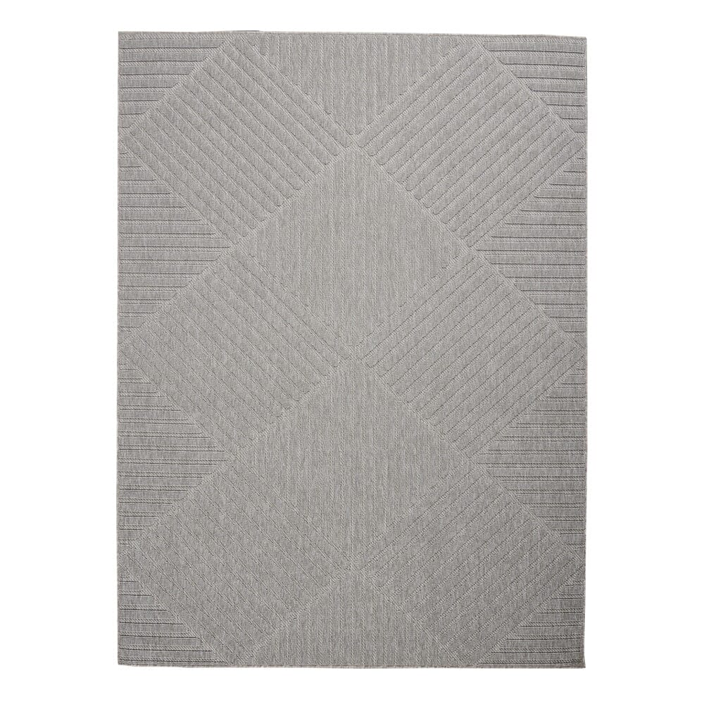 Fensham Grey Geometric Indoor / Outdoor Rug Textiles