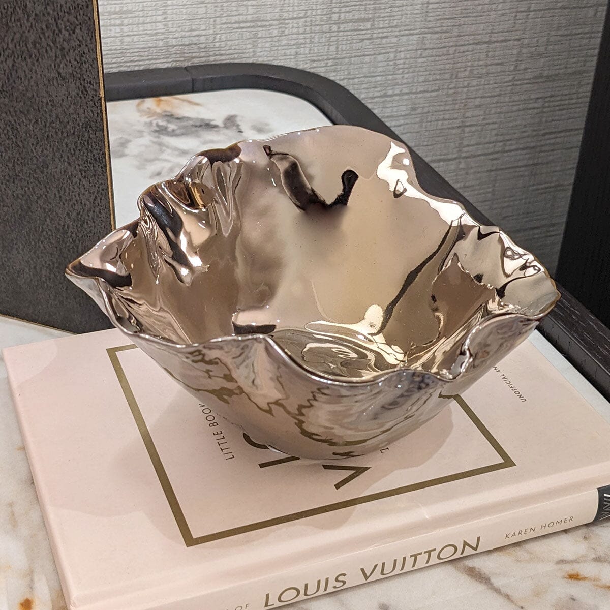 Ferrero Copper Abstract Decorative Bowl Accessories