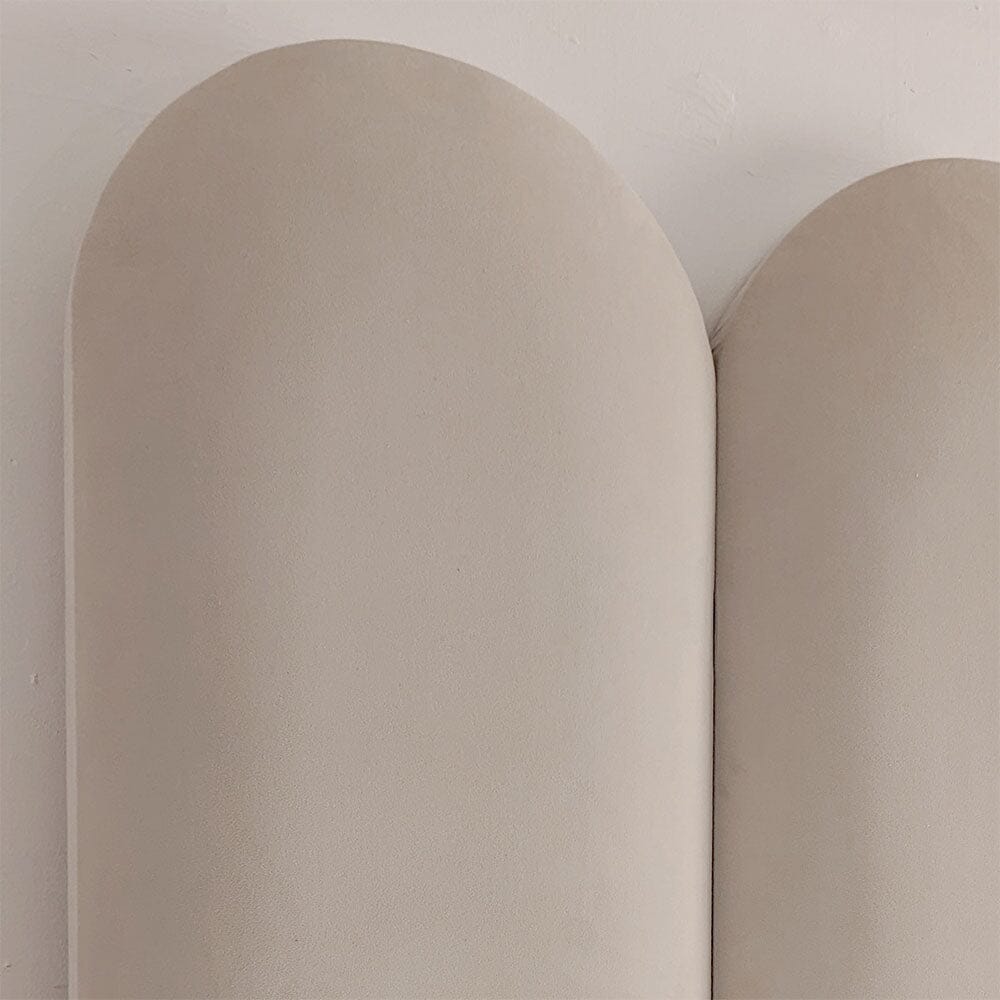 Florence Cream Curved Fluted Headboard with Adjustable Wings Beds and Headboards
