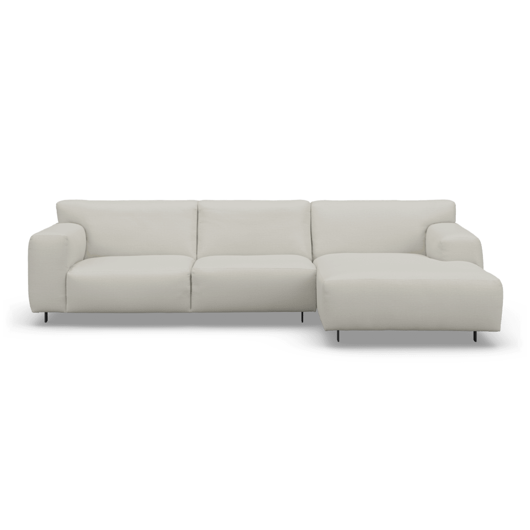 Freja Off White Textured Right Hand Facing Chaise End Sofa Sofa