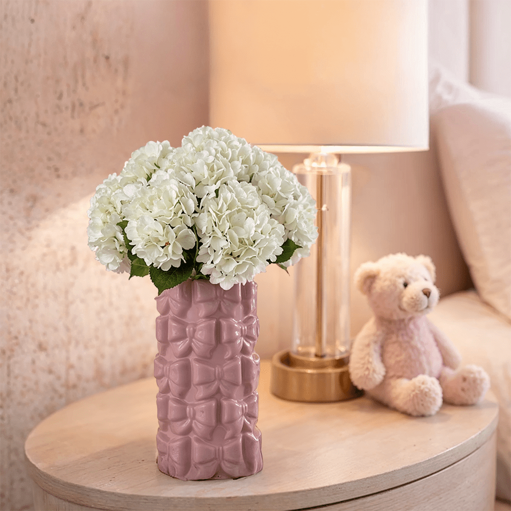 Freya Pink Bows Decorative Vase Accessories